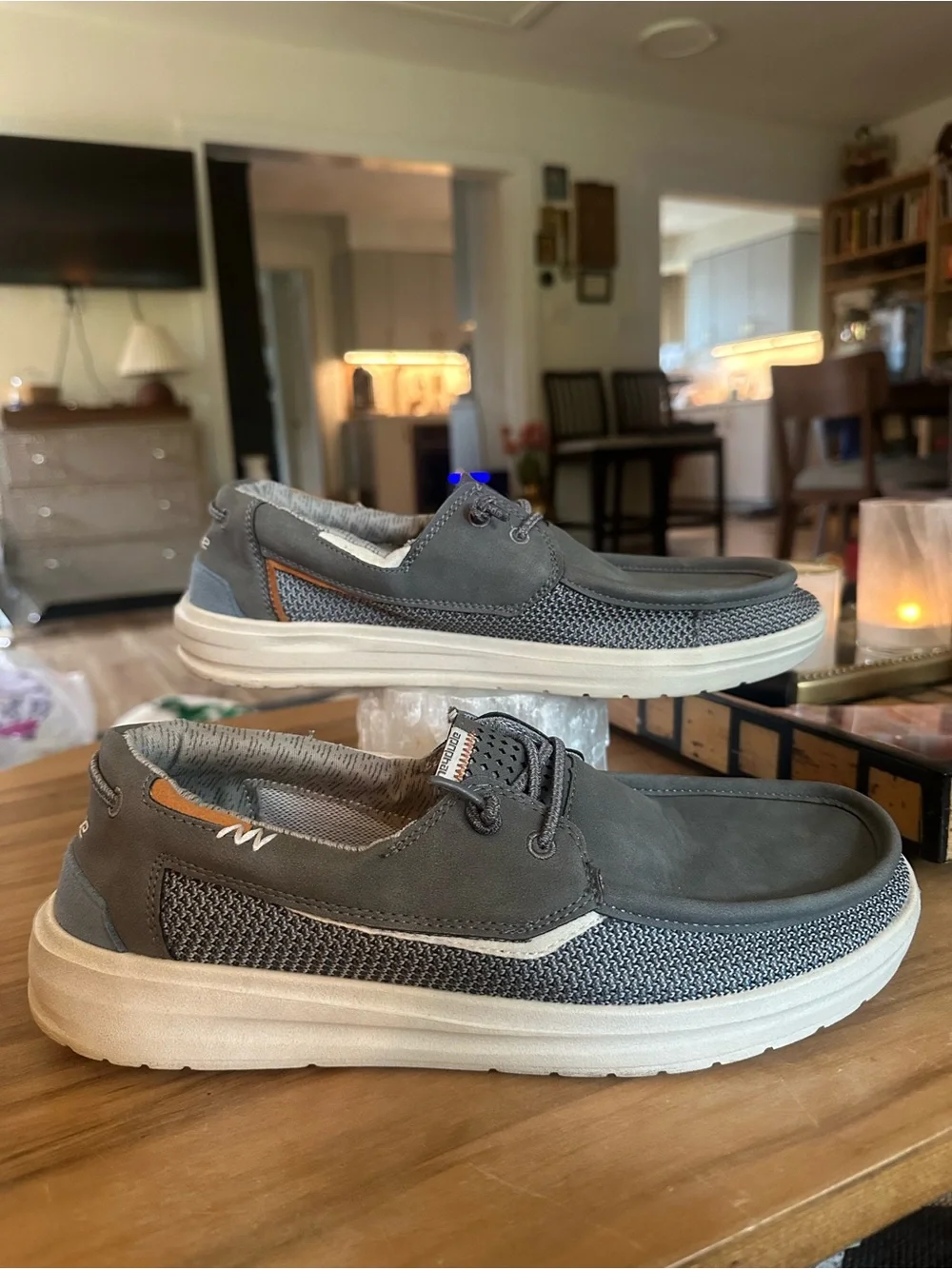 Hey Dude welsh grip steel grey shoes. Size 9. Like new